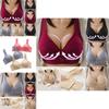 Women Push Up Full Coverage Bra Deep-v Wireless Lace Bra For Comfortable All-day Wear