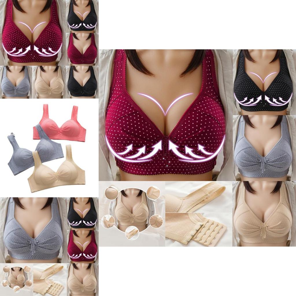 Women Push Up Full Coverage Bra Deep-v Wireless Lace Bra For Comfortable All-day Wear