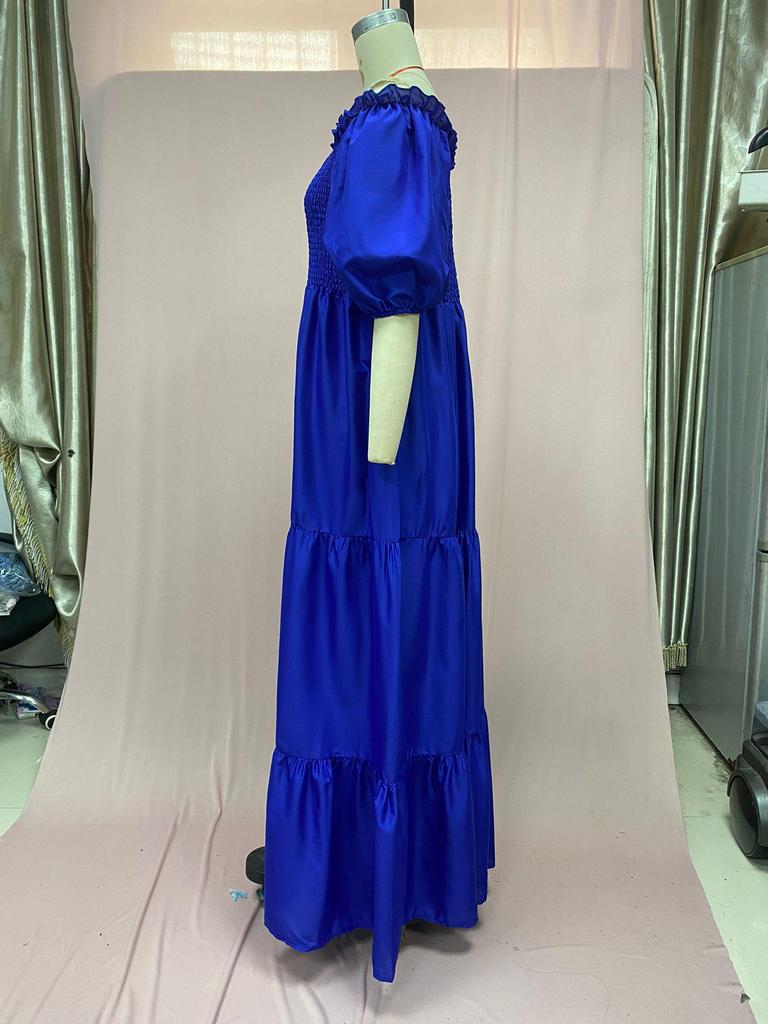 2025 Frühling/Sommer Europäisches & Amerikanisches Damen Ein-Schulter Blumen Feenkleid