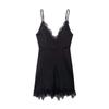 Summer Women's Sexy Spaghetti Strap Dress in Black/Brown