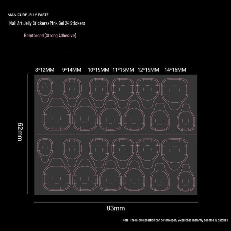 Klej do tipsów: Wysoka lepkość 0,4 mm Wodoodporny Różowy/Żółty Dwustronny Klej Żelowy