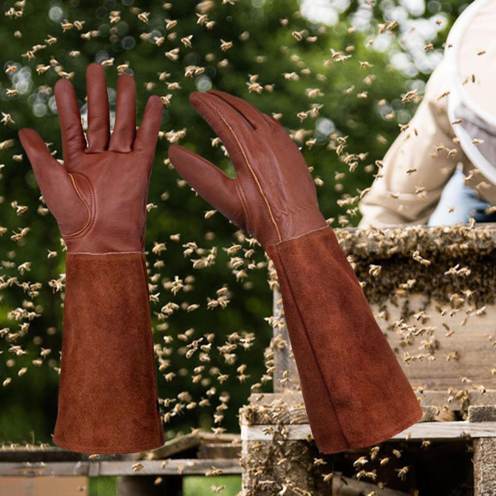 Schweißhandschuhe BBQ PU Leder Arbeits Rigger Lange Rohr Beschneiden