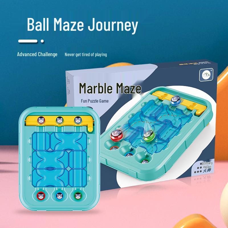 

Детская настольная игра-лабиринт с мраморным шариком: Игрушка для развития интеллекта и решения задач для учеников начальной школы