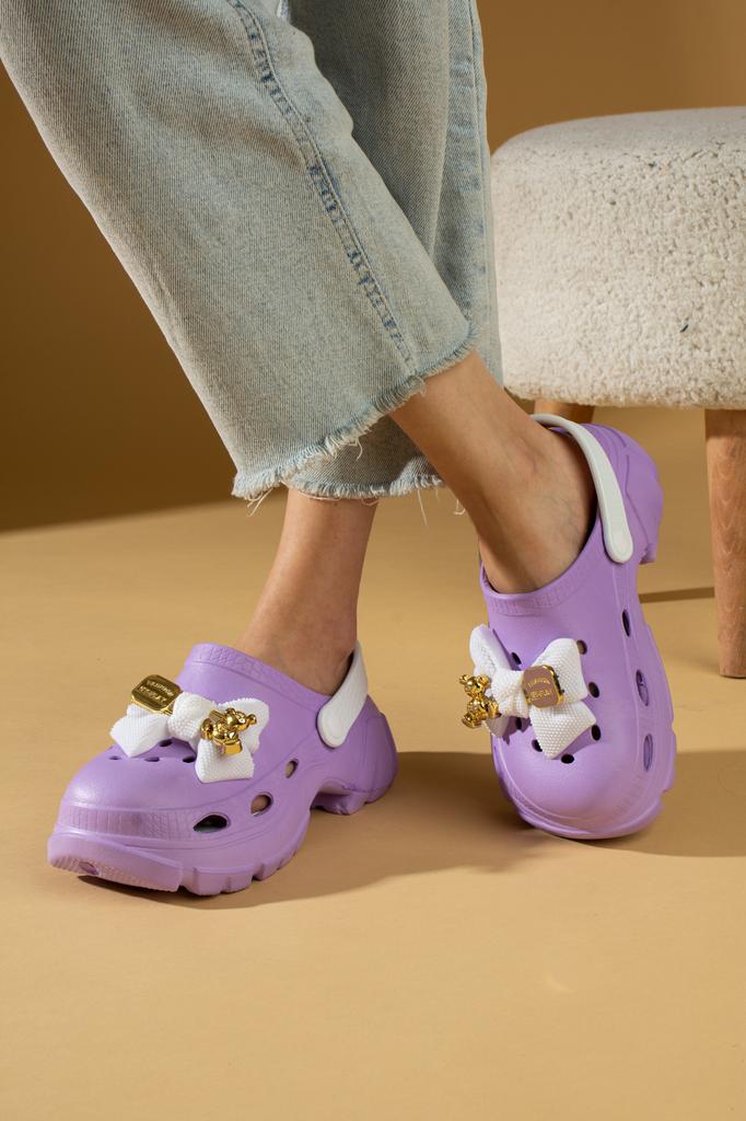 High Sole Ribbon Detailed Eva Comfort Women's Sandals DNZ223-24B