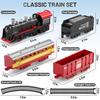 1Set Electric Train Track Set with Sound Retro Simulation Rail Car Model Children Railway Toys Kids Christmas Gift