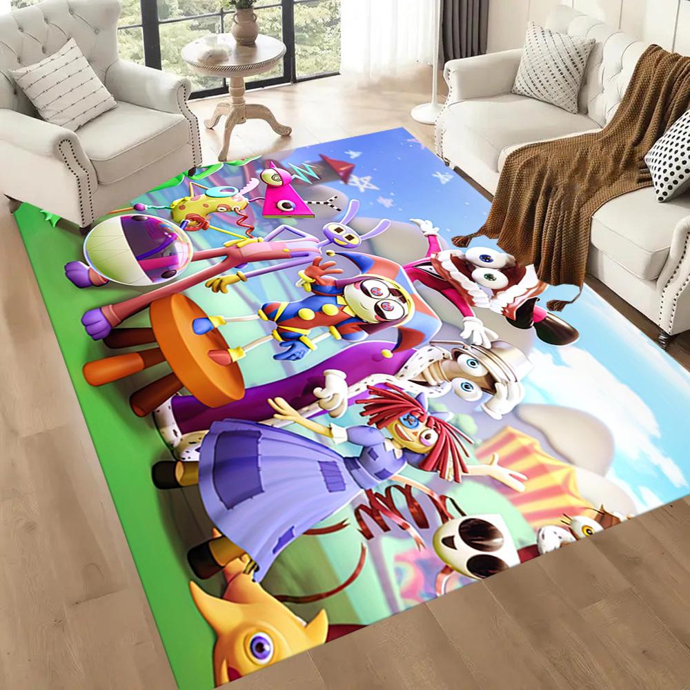 Digital Circus Carpet Design for Study room Living Rooms Hallway Bedrooms Anti-slip Rug Decorate Offices Birthday/Christmas Gift