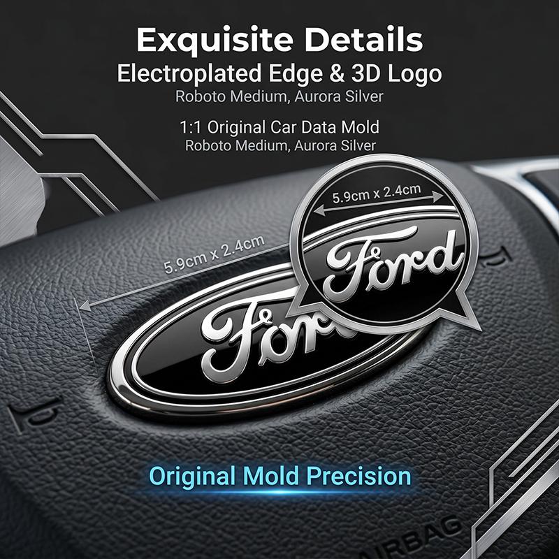 1Pcs Car Steering Wheel Decoration Sticker Badge Auto Styling For Ford Focus Mondeo Kuga Fiesta MK7 Escort Explorer Edge 2 4 MK2 MK4