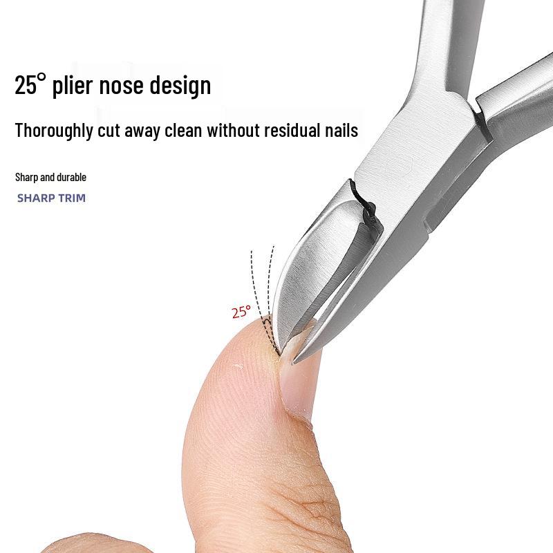 Stainless Steel Toenail Clippers with Eagle Beak Design - Precision Paronychia and Cuticle Care Tool