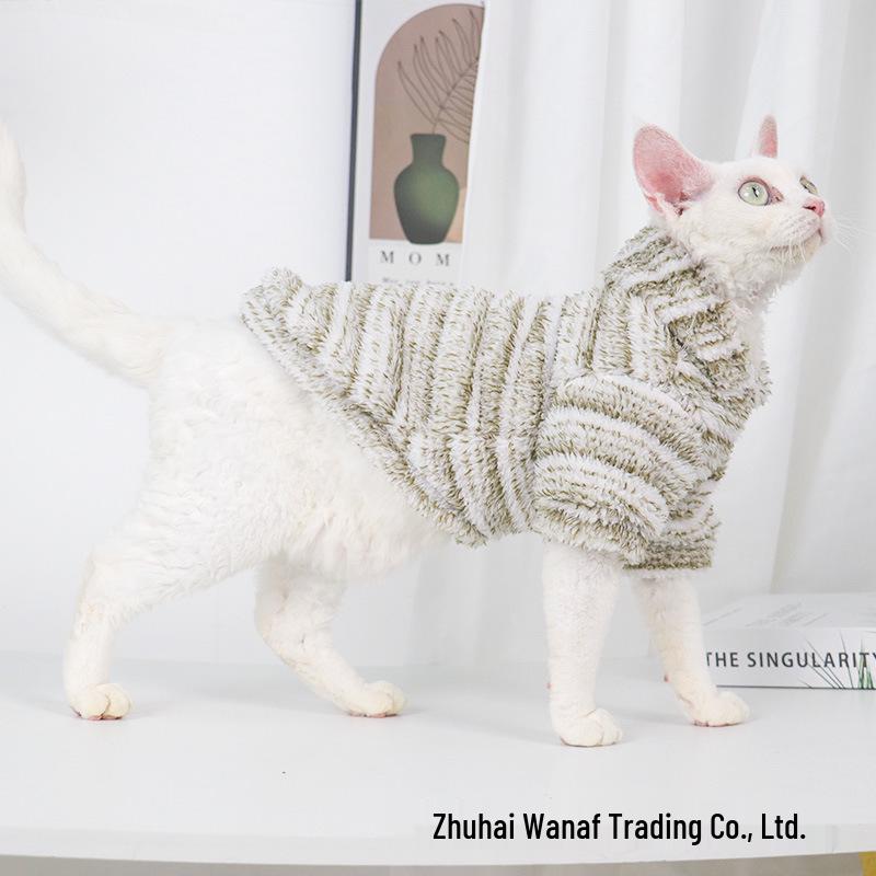 Devon Rex Autumn Winter Fleece Cat Clothes - Comfortable and Warm for Hairless Cats