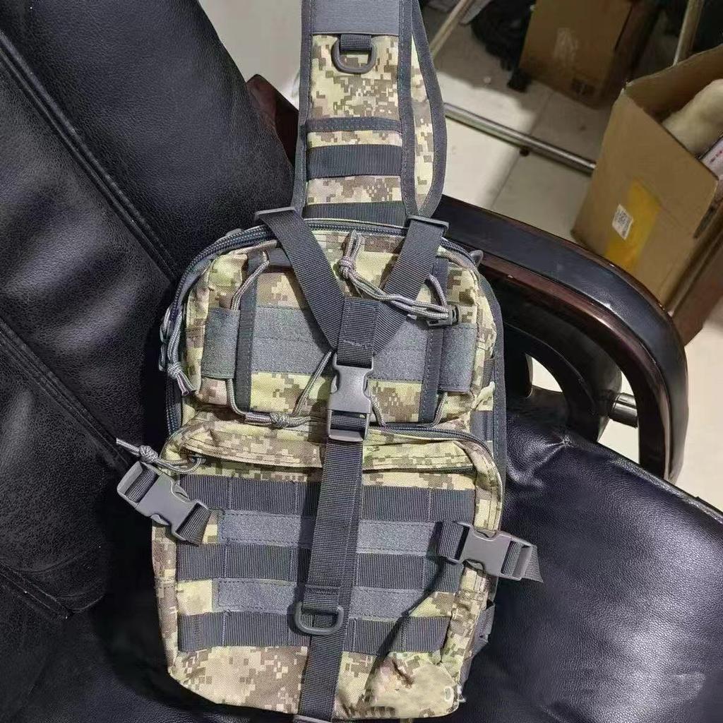 Rilibegan Brusttasche Wasserdichte Oxford Einzel-Schultertaschen Taktische Brusttaschen Große Kapazität Crossbody-Taschen Camouflage Brusttasche