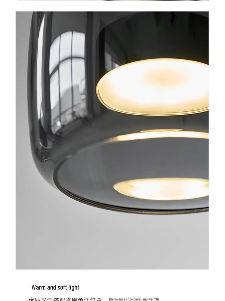 Italian Minimalist Glass Pendant Light for Bar, Study, Bedroom, or Bedside. Nordic Style, High-End, Simple Design.