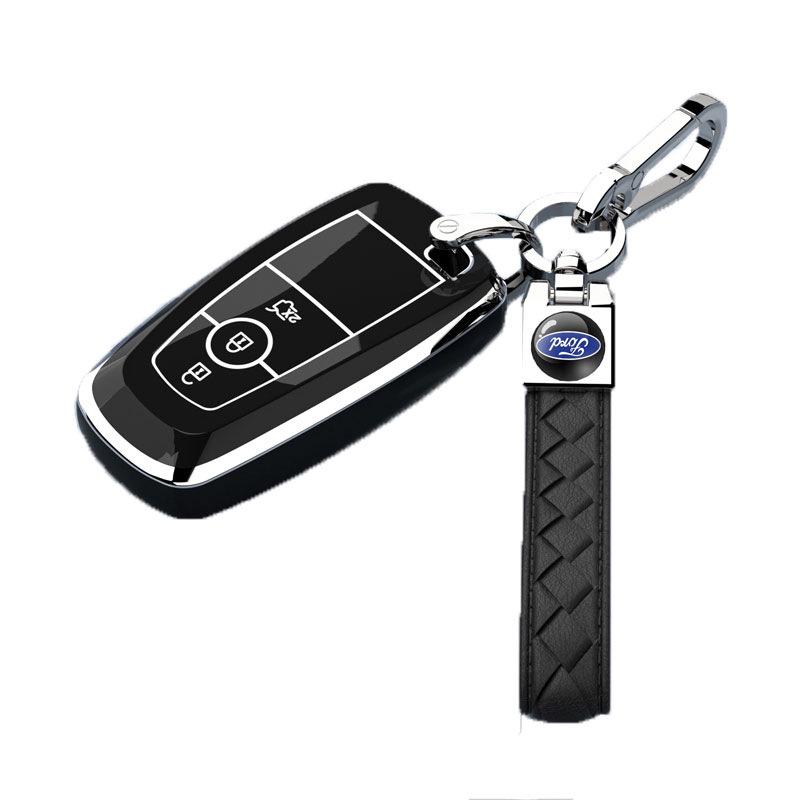 Ford Escort Key Case with Diamond Platinum Decoration for Men & Women, 2021 Model