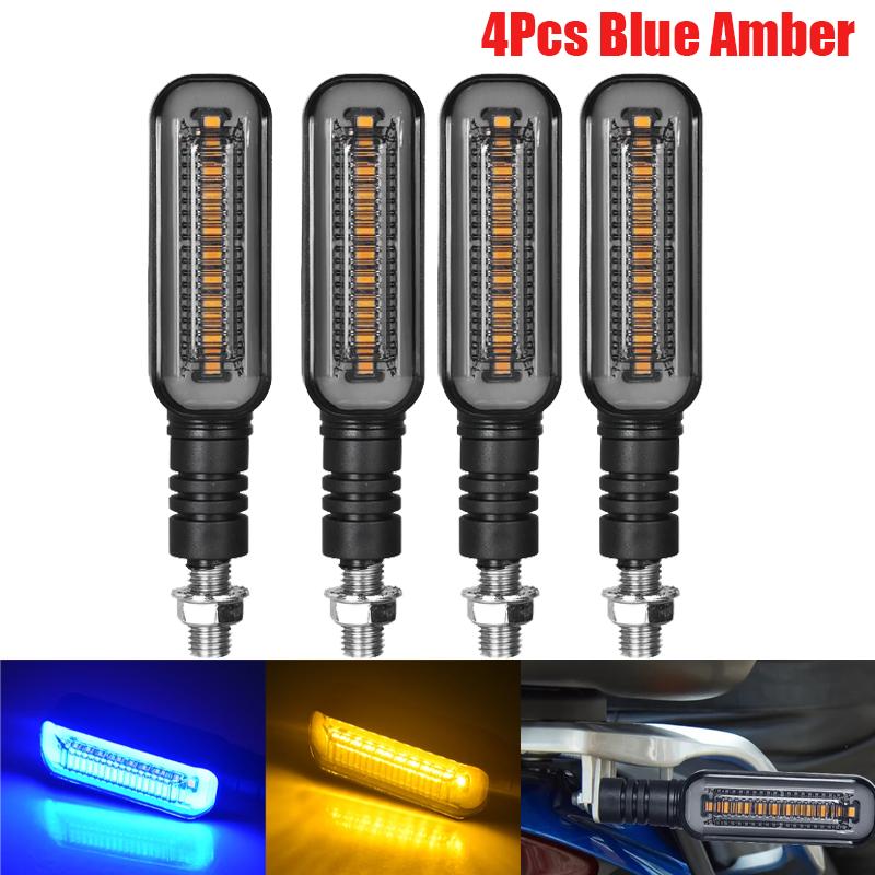 10mm Motorcycle LED Turn Signals Light Blinker Flowing Water Indicators Lamp Flasher Front Rear Lamp For Kawasaki Yamaha