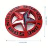 3D Metal Lonestar Car Sticker Texas Pentagram Badge Suitable for Jeep - Silver Chrome Finish ALN1