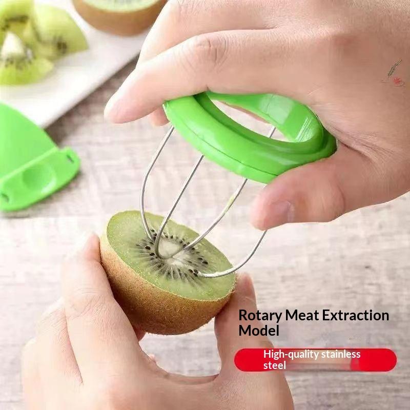 Kiwi Peeler Professional Kiwi Cutter Kiwi Tool 2 In 1 Stainless Steel Kiwi Fruit Peeler Kiwi Slicer Tool For Kiwi, Dragon Fruit