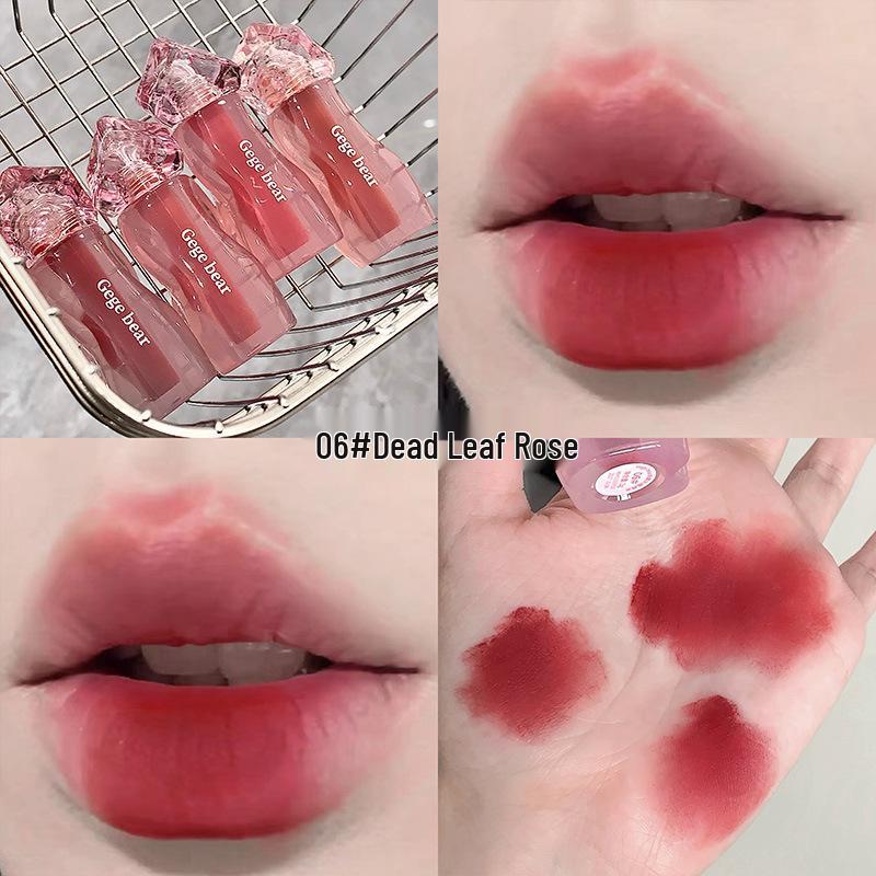 

Gege Bear Velvet Mist Non-Drying Nude Matte Lip Cream for Students - Whitening & Moisturizing Lipstick for Autumn/Winter.