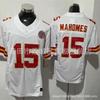 Mens Kansas City Chiefs NFL Football Jersey Patrick Mahomes 15 Travis Kelce 87 Authentic Style Cotton Team Sport Shirt