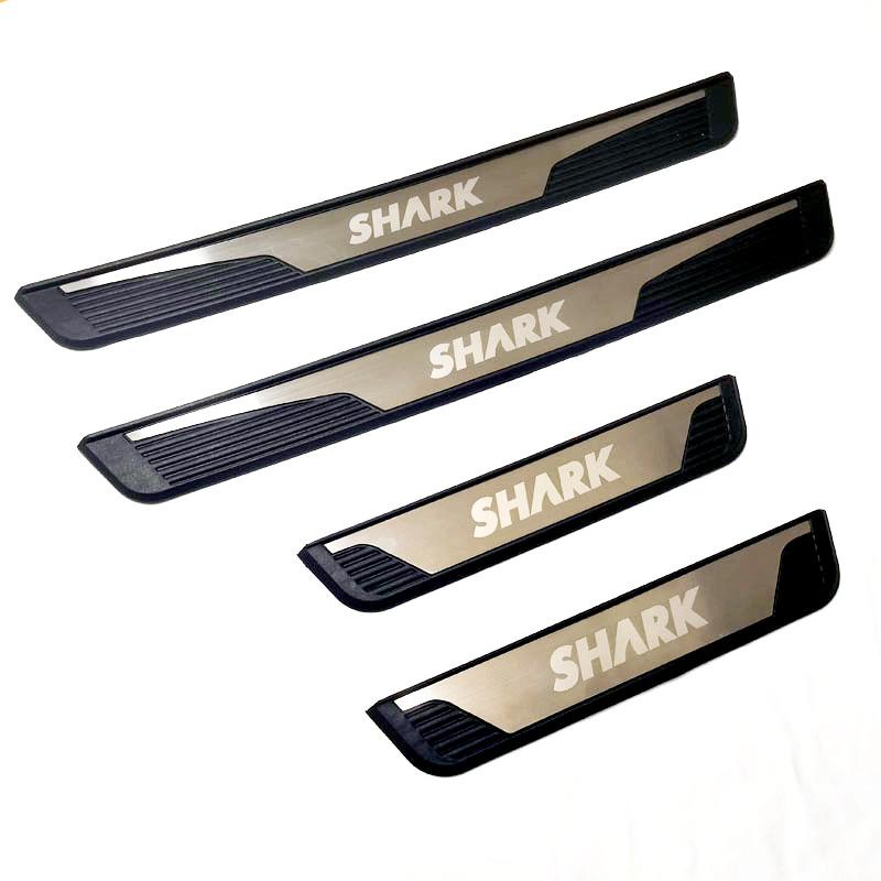 Für BYD SHARK 6 2025 Zubehör Türschwellenschutz Auto Schwellenwert Kratzschutz Aufkleber Stahl Kunststoff Pedale Auto Verkleidung Styling