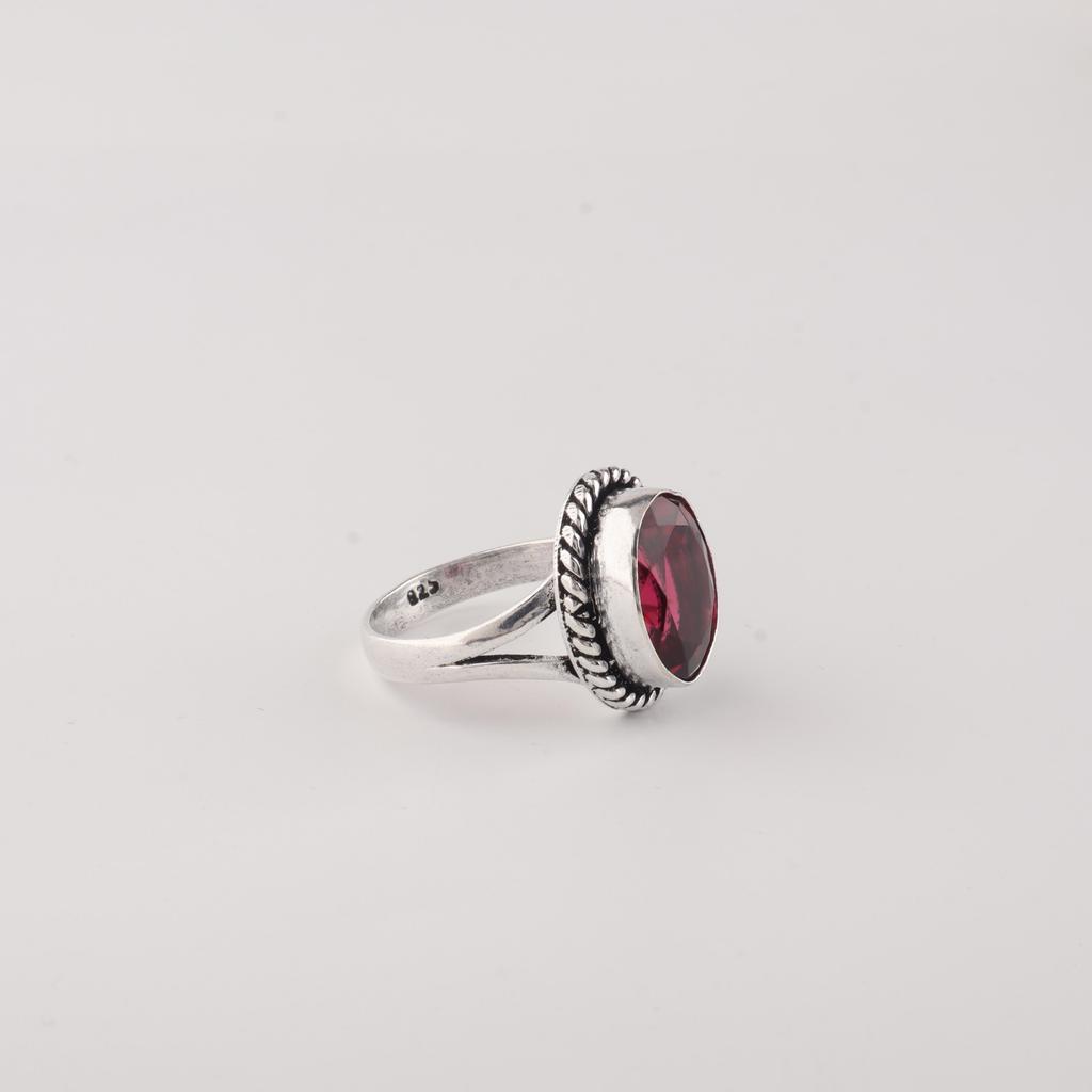 Pink Rubellite Gemstone 925 Solid Silver Handcrafted Jewelry Designer Ring For Birthday Gift RR-84-13