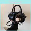 Trendy Brown Pu Bowling Bag For Women Versatile Crossbody Purse Perfect For Everyday Use