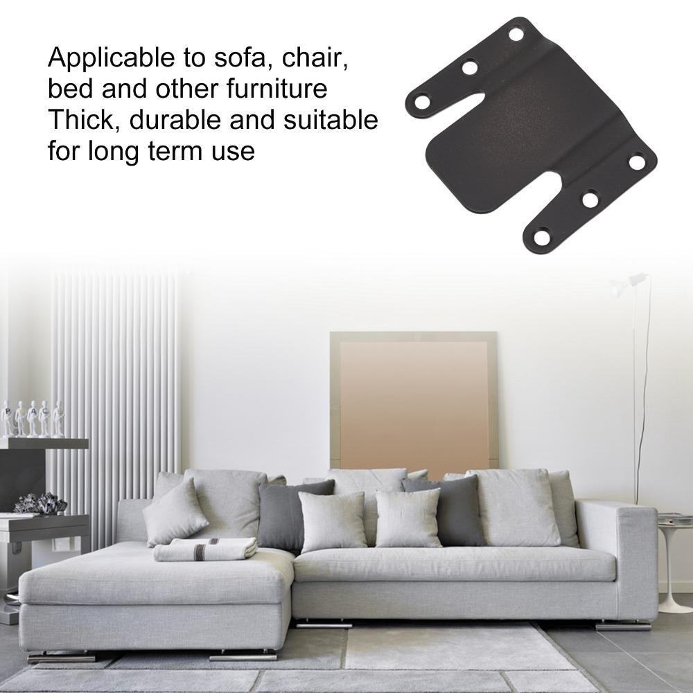 4PCS/8PCS Black Color Bracket Iron Interlocking Connector Sofa  Furniture Assembly