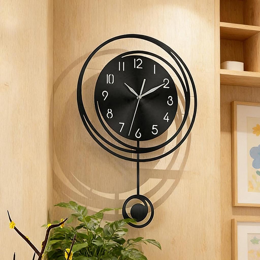Modern Wall Clock Modern Clear Numbers Battery Operated Large Wall Clock Decorative For Bedroom Living Room Kitchen Bathroom