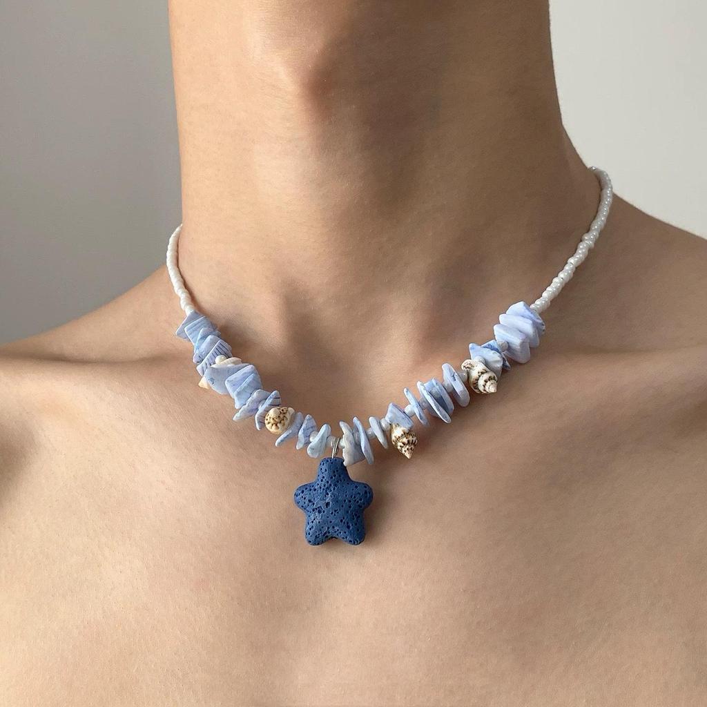 Starburst Double Layer Men's Necklace: Trendy, Light Luxury Hip Hop Style, Unisex Clavicle Chain