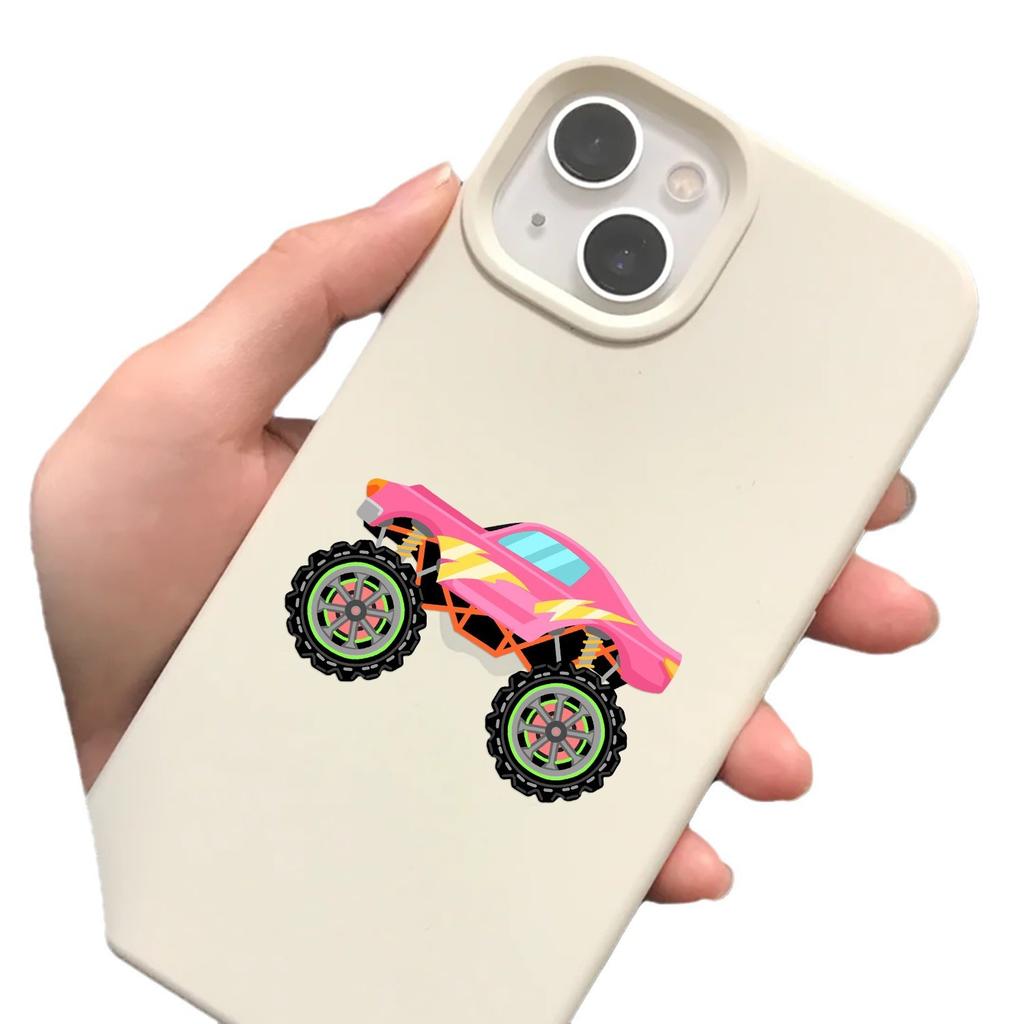 8 Cartoon Monster Truck Collage Hand-on DIY Decoration Hand Account Mobile Phone Case Decoration Waterproof Stickers