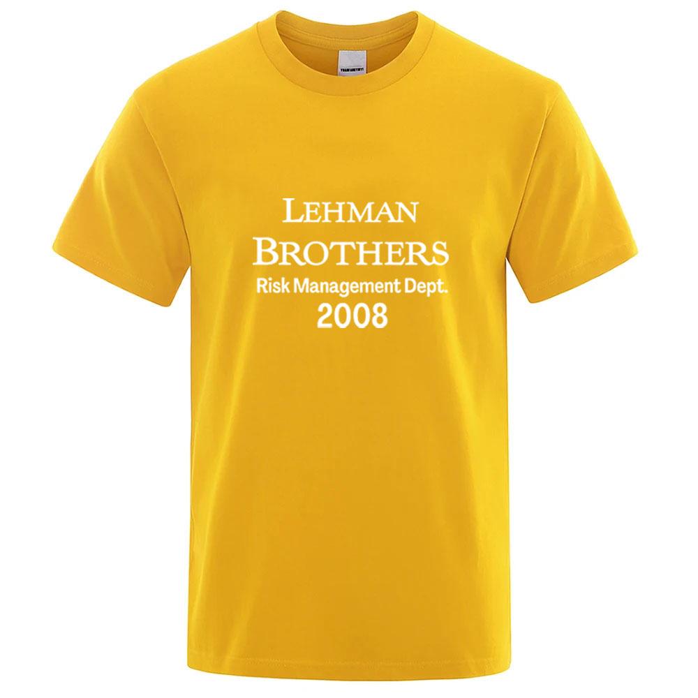 2025 Lehunisex Brothers Risk Unisexageunisext Departunisext Unisex High Quality Print Solid Color Short Sleeve TShirt Comfortable Casual Tops