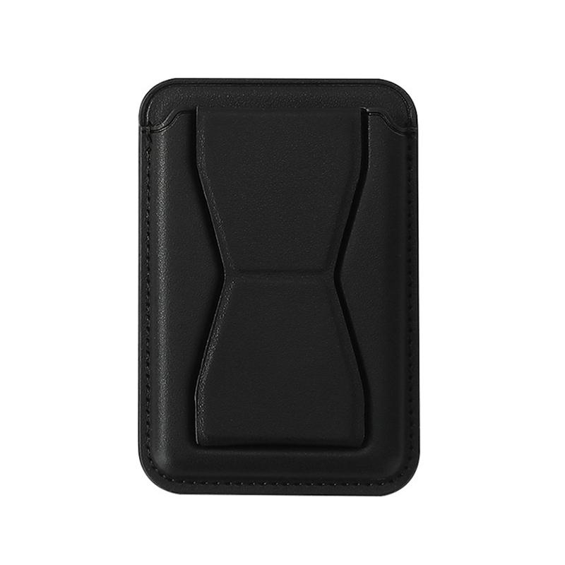 Universal Mobile Phone Stand Pu Leather Magnetic Wallet Case For Magsafe Magnetic Card Holder Pocket Cover With Bracket Card Bag