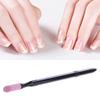 2 Pezzi Spingi Cuticole in Quarzo a Doppia Estremità Lavabile Rimuovi Pelle Morta Manicure Strumento per Nail Art