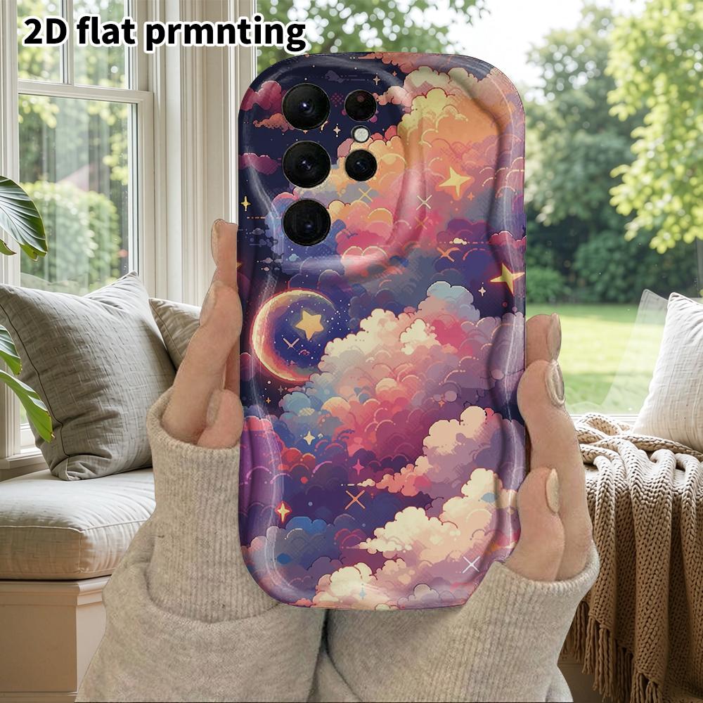Phone Case: 2D Flat Samsung Galaxy A34 A35 M05 M06 S20 S22 S21 FE Plus 5G Protective Case, Couple Style, Gradient Galaxy, Christmas and Halloween Gift