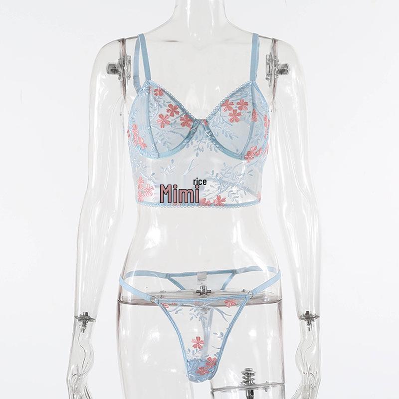 Set di Biancheria Intima Sexy da Donna Ricamato in Pizzo Europeo e Americano
