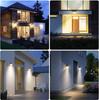 4 STUKS Solar Wandlamp Wolfraam Waterdicht Draadloos Bewegingssensor Beveiligingslampen Schemer tot Dageraad Buitenverlichting voor Patio Veranda Garage