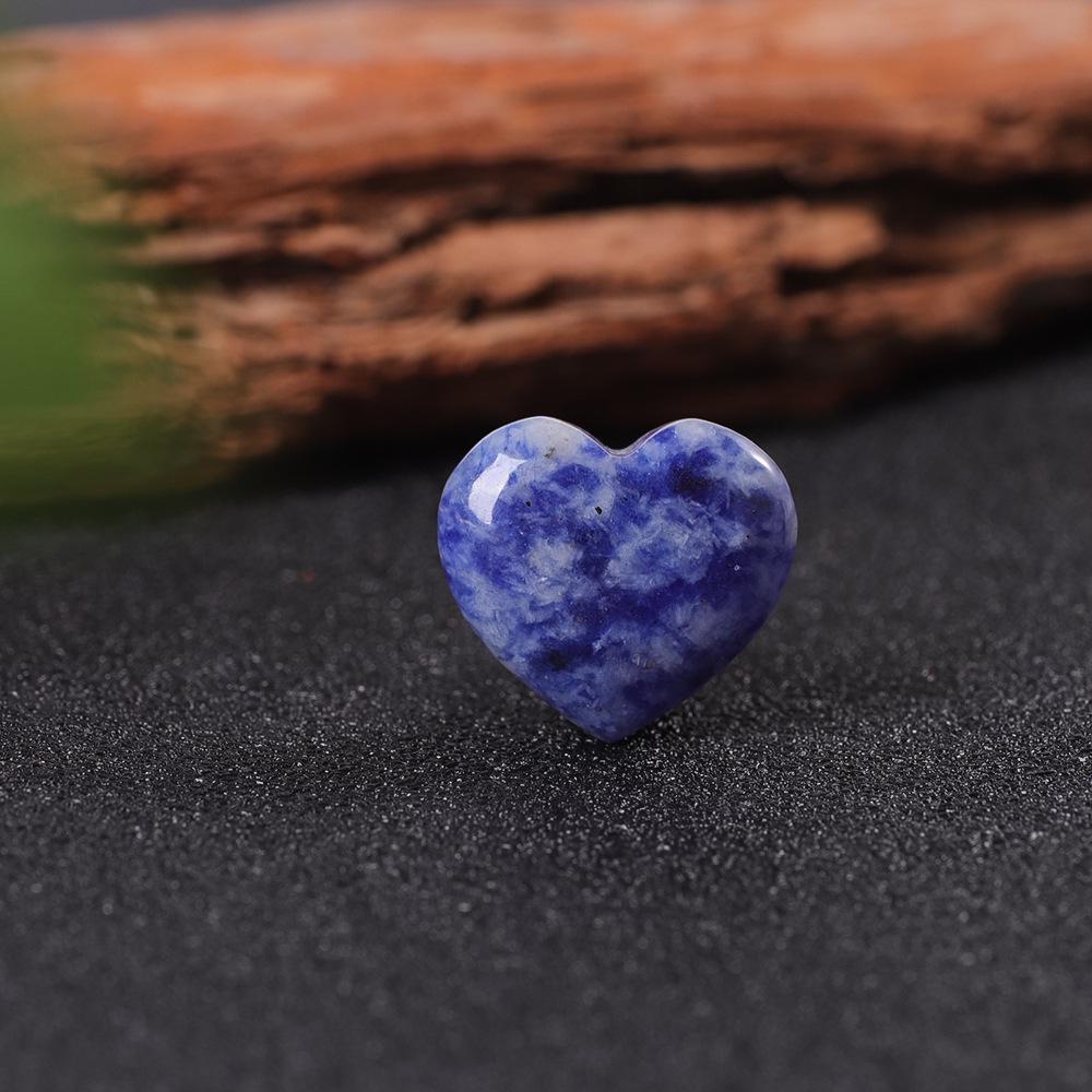 8x20mm Natural Stone Peach Heart Pendant - Crystal, Jade, Agate Gem for DIY Jewelry