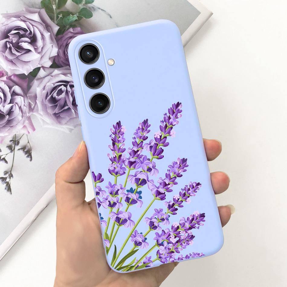 For Samsung Galaxy S23 FE Fashion Sunflower Butterfly Painted Case For Samsung S23FE 5G S 23fe SM-S711B Soft Silicon Jelly Cases