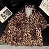 Premium Light Luxury Leopard Print Short-Sleeved Ice Silk Pajamas Women Can Wear Loungewear In Summer
