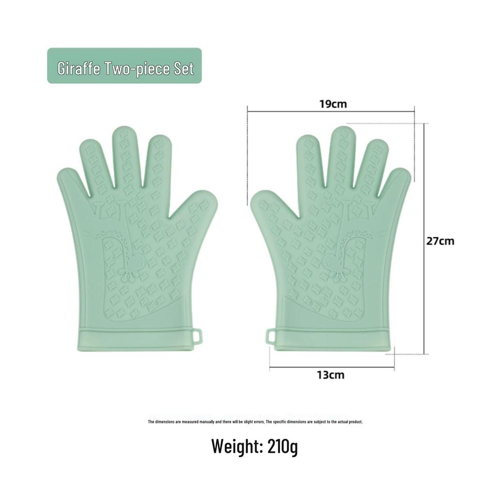 Silicone Heat-Resistant Oven Mitts and Pot Holders