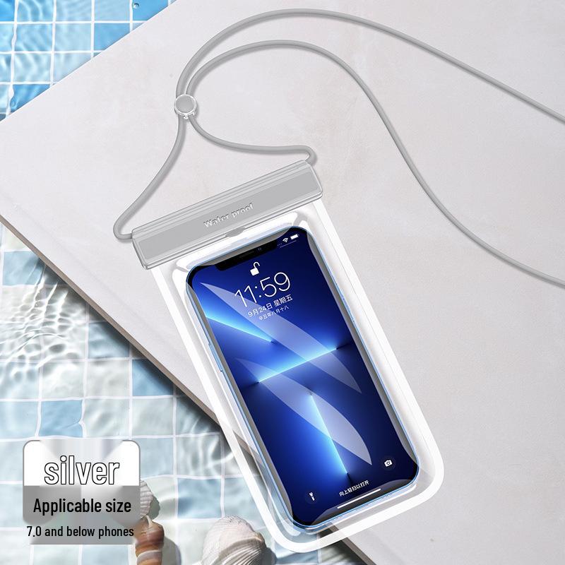 Transparente wasserdichte Handyhülle mit TPU-Touchscreen zum Schwimmen und Tauchen