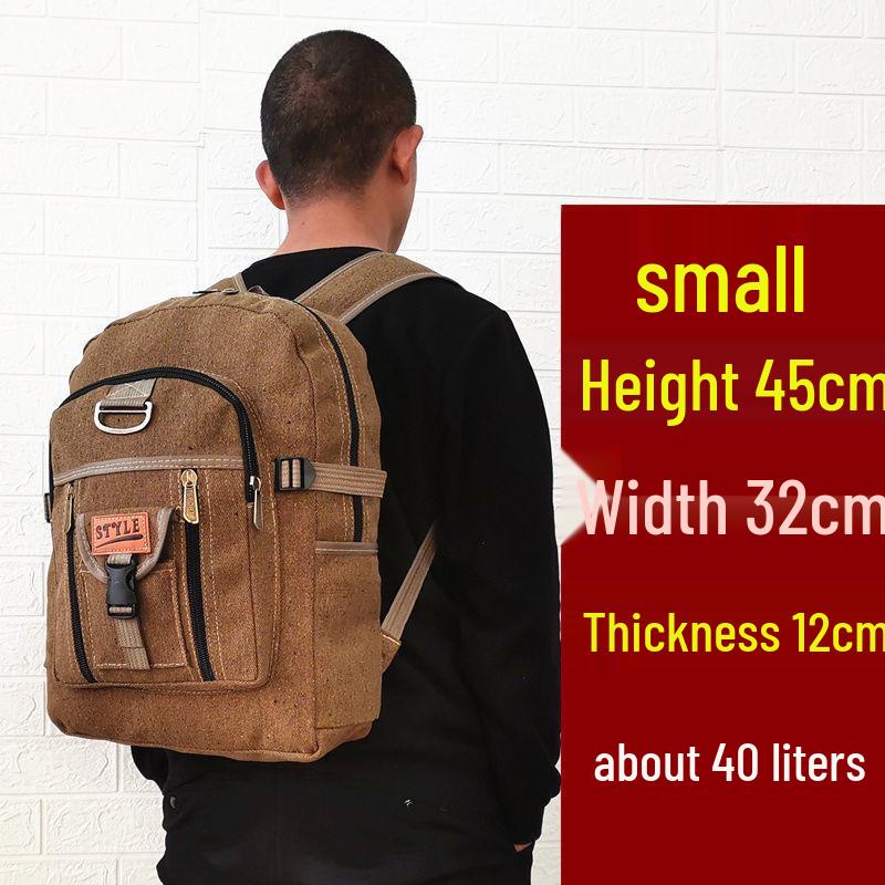 Extra Large Thickened Canvas Backpack for Hiking and Travel - Unisex