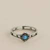 47Bag 925 Silver Opal And Rose Quartz Gemstone Ring Feliz