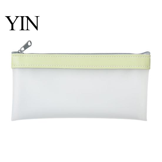 Portable Pen And Pencil Holder Clear Mesh Case, Large Transparent Pouch for Girls, Waterproof Soft Color Case Stationery Bag High School Students,