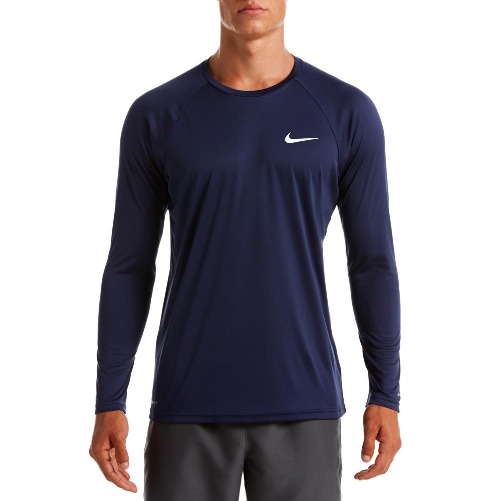 Nike SWIM Men'S Rash Guard Essential Long Sleeve Hydro Guard Nessa587-440