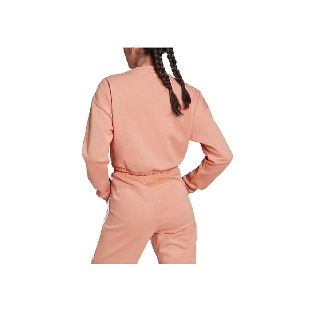 Adidas Logo Pattern Loose Fit Crewneck Sweatshirt Women Tops Pink HC2920
