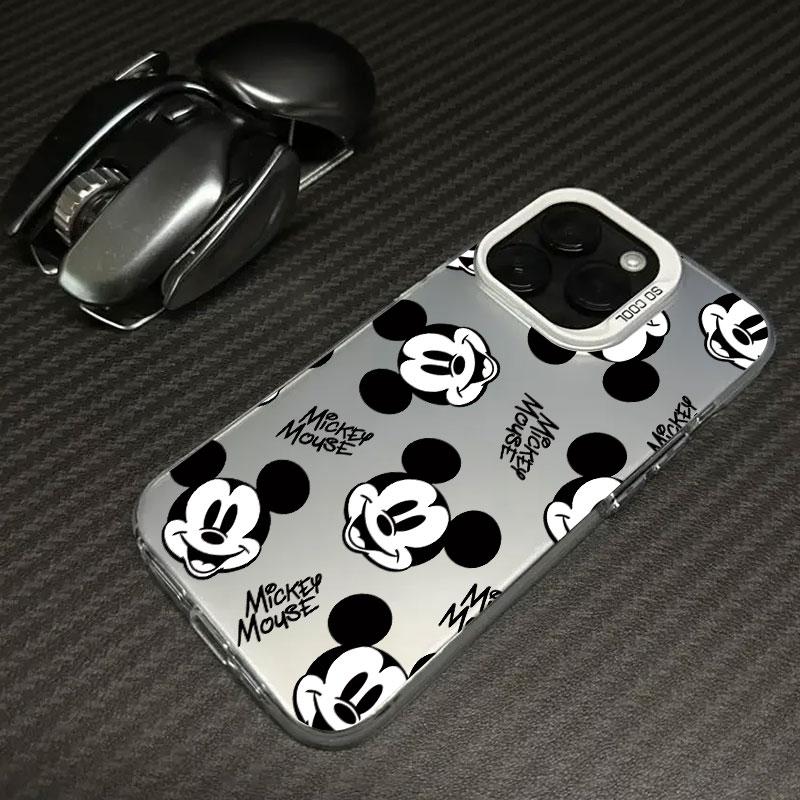 Mickey Mouse Cartoon Black White Phone Case For iPhone 11 12 13 14 15 16 17 Pro Max 16e 17E 17 Air Plus 13 Mini Funda Back Cover