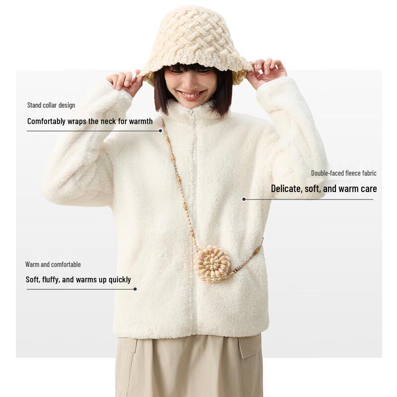 Warrior Women's Plush Stand-Collar Fleece Cardigan