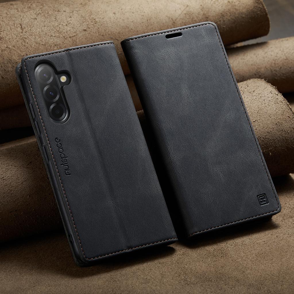 For Samsung Galaxy A56 5G Wallet Case AUTSPACE A01 Leather Stand Cover with RFID Blocking Card Holder