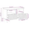 TV Stand In Brown 70 X 33 X 46 Cm Solid Mango Wood