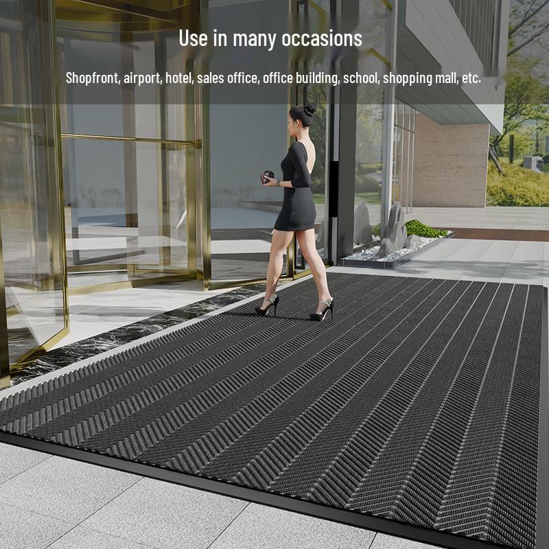 Square Anti-slip Water-Absorbent Entrance Mat for Hotels, Shops, and Elevators