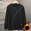 Plus Size 5XL-10XL Fashion Autumn Oversize Sweatshirts for Men Clothes Thick Warm Faux Fleece-lined Long Sleeve Tops Casual Men's Pullovers